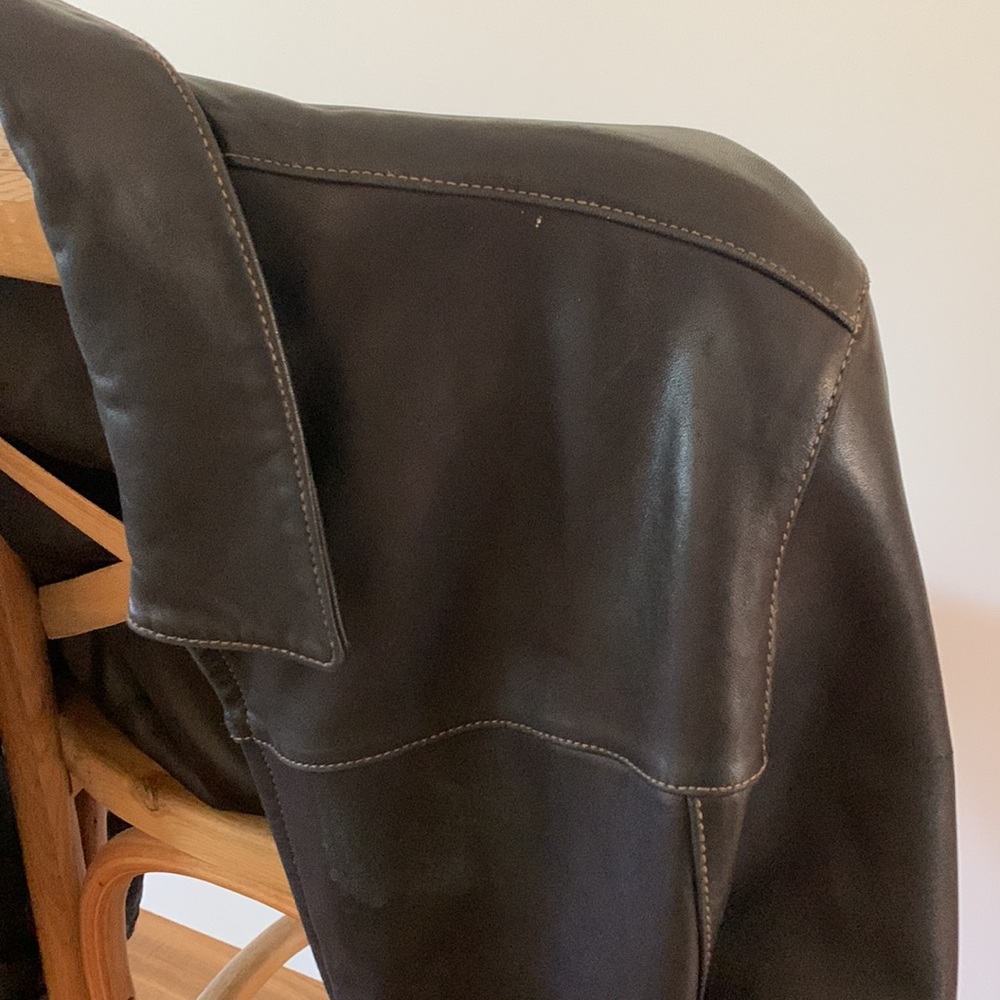 Vintage ‘05 Marc New York Black Men’s Weighted Leather Jacket L